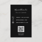 Zwart wit logo QR-codeprofessional Visitekaartje (Achterkant)