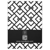 Zwart Wit Logo slogan Pro klembord (Achterkant)