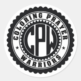 Zwart & Wit Logo Sticker KleurplatenGebedKrijgers