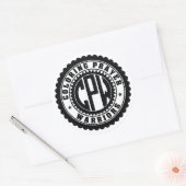 Zwart & Wit Logo Sticker KleurplatenGebedKrijgers (Envelop)