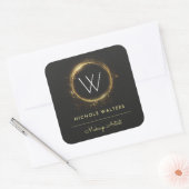 Zwart & Wit Logo Sticker voor Visagisten (Envelop)