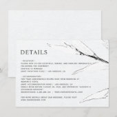 Zwart-wit logo voor moderne bruiloft informatiekaartje (Voorkant / Achterkant)