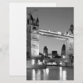 Zwart Wit Londen Tower Bridge Briefpapier (Voorkant / Achterkant)