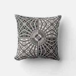 Zwart & Wit Looking Glass Mandala 2 Kussen