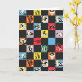Zwart-wit LOONEY TUNES™ in kleurrijke checker Kaart (Gele Bloem)