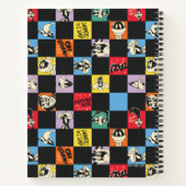Zwart-wit LOONEY TUNES™ in kleurrijke checker Notitieboek (Achterkant)