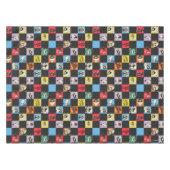 Zwart-wit LOONEY TUNES™ in kleurrijke checker Tafelkleed (Voorkant (Horizontaal))