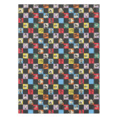 Zwart-wit LOONEY TUNES™ in kleurrijke checker Tafelkleed (Voorkant)