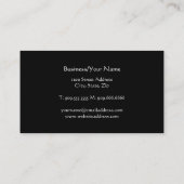 Zwart-wit Lotus Flower-Visitekaartje Visitekaartje (Achterkant)