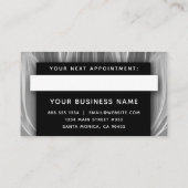 Zwart-wit Lotus Modern Elegant Professional Afsprakenkaartje (Achterkant)