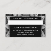 Zwart-wit Lotus Modern Elegant Professional Afsprakenkaartje (Achterkant)