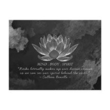 Zwart wit Lotus Yoga Meditation Instructor Quote