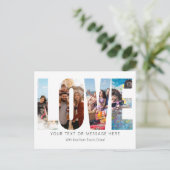 Zwart-wit Love Photo Lijst Briefkaart (Staand voorkant)