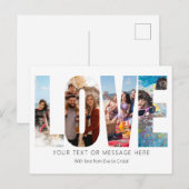 Zwart-wit Love Photo Lijst Briefkaart (Voorkant / Achterkant)