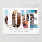 Zwart-wit Love Photo Lijst Briefkaart (Voorkant)