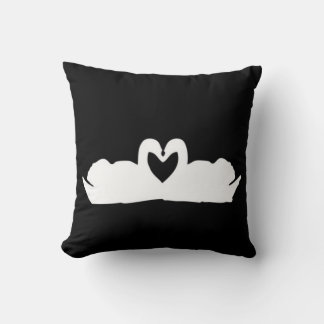 Zwart-wit Love Swan Cushion Kussen