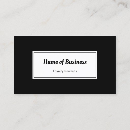 Zwart-wit loyaliteit beloont Kaart Klantenkaartje (Achterkant)