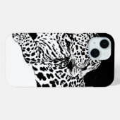 Zwart-wit luipaard Case-Mate iPhone case (Achterkant (horizontaal))