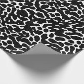 Zwart-wit luipaard huidpatroon cadeaupapier (Hoek)