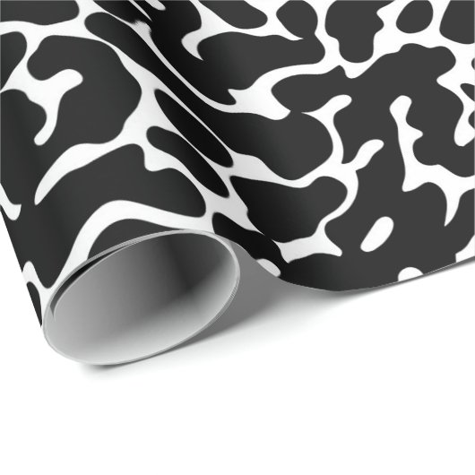 Zwart-wit luipaard huidpatroon cadeaupapier (Rol Hoek)