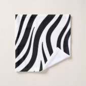 Zwart & Wit Luipaard Print Badkamer Handdoek Sets (Wasdoekje)