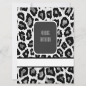 Zwart-wit luipaard print bruiloft kaart (Achterkant)