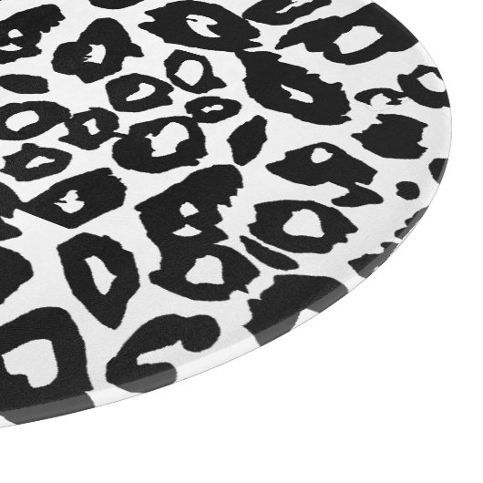 Zwart-wit Luipaard print Snijplank (Hoek)