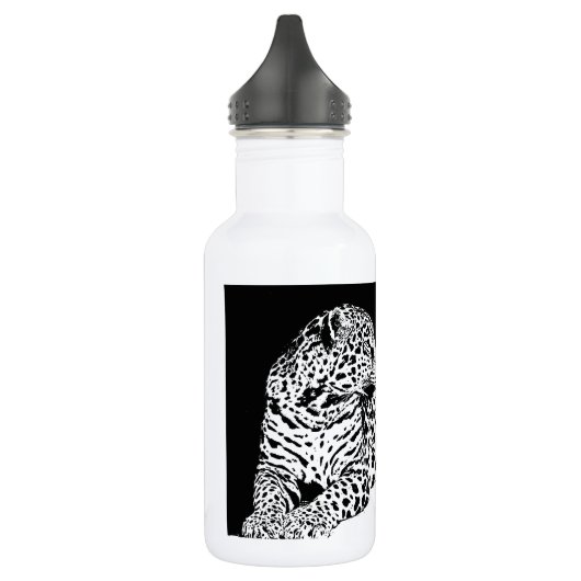 Zwart-wit luipaard waterfles  (Links)