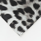 Zwart-wit luipaarddeken fleece deken (Hoek)
