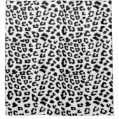 Zwart-wit luipaardprint douchegordijn (Voorkant)