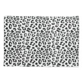 Zwart-wit luipaardprint kussensloop (Achterkant-Links)