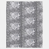Zwart-wit luipaardprintpatroon fleece deken (Voorkant)