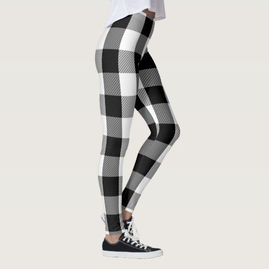 Zwart-wit lumberjack flatpanel leggings (Rechts)