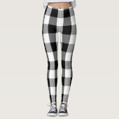 Zwart-wit lumberjack flatpanel leggings (Voorkant)