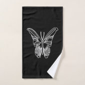 Zwart-wit Luna Moth Vlinder Handdoek (Handdoek)