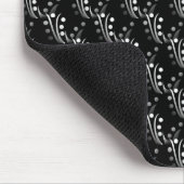 Zwart-wit luxe glam Mousepad Muismat (Hoek)