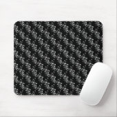 Zwart-wit luxe glam Mousepad Muismat (Met muis)