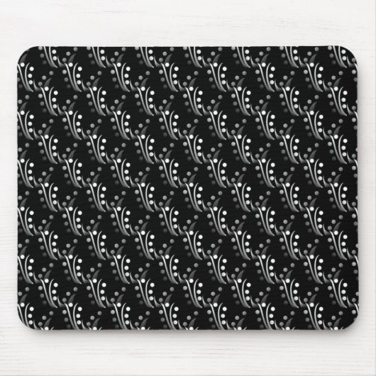 Zwart-wit luxe glam Mousepad Muismat (Voorkant)