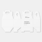 Zwart-wit Luxe minimalistisch Verloving Bedankdoosjes (Ongevouwen)