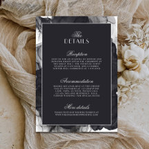 Zwart & Wit Luxe Oud Geld Huwelijksdetails