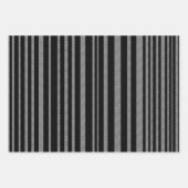 Zwart & Wit Luxueus & Chic Strepen Inpakpapier Vel (Voorkant 2)