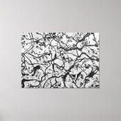 ZWART-WIT LVI - Action schilderij -Abstract- Canvas Afdruk (Voorkant)