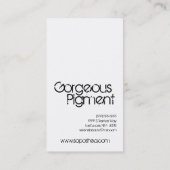 Zwart wit maakt artistiek palet Visitekaartje op (Achterkant)