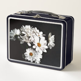 Zwart-wit Madeliefjes Bloemstuk Lunchbox