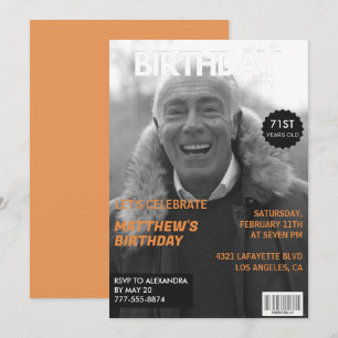 Zwart-wit Magazine Editorial 71ste verjaardag Kaart