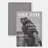 Zwart-wit magazine Hoesje Fotobruiloft Magneet (Voorkant / Achterkant)