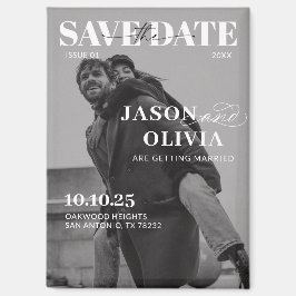 Zwart-wit magazine Hoesje Fotobruiloft Magneet