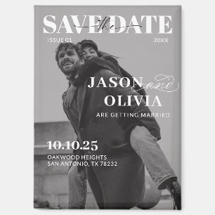 Zwart-wit magazine Hoesje Fotobruiloft Magneet