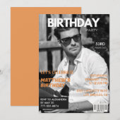 Zwart-wit Magazine Redactie 53ste verjaardag Kaart (Voorkant / Achterkant)