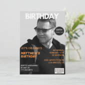 Zwart-wit Magazine Redactie 59ste verjaardag Kaart (Staand voorkant)